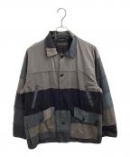 flagstuffフラグスタフ）の古着「PATCH WORK SAFARI JACKET」｜グレー