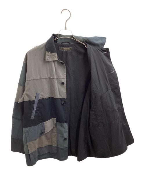 flagstuff（フラグスタフ）flagstuff (フラグスタフ) PATCH WORK SAFARI JACKET グレー サイズ:Lの古着・服飾アイテム