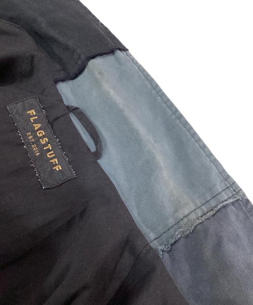 flagstuff（フラグスタフ）flagstuff (フラグスタフ) PATCH WORK SAFARI JACKET グレー サイズ:Lの古着・服飾アイテム