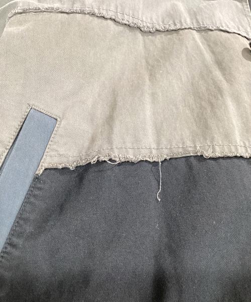 flagstuff（フラグスタフ）flagstuff (フラグスタフ) PATCH WORK SAFARI JACKET グレー サイズ:Lの古着・服飾アイテム