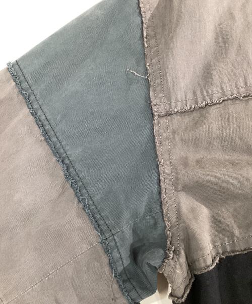 flagstuff（フラグスタフ）flagstuff (フラグスタフ) PATCH WORK SAFARI JACKET グレー サイズ:Lの古着・服飾アイテム