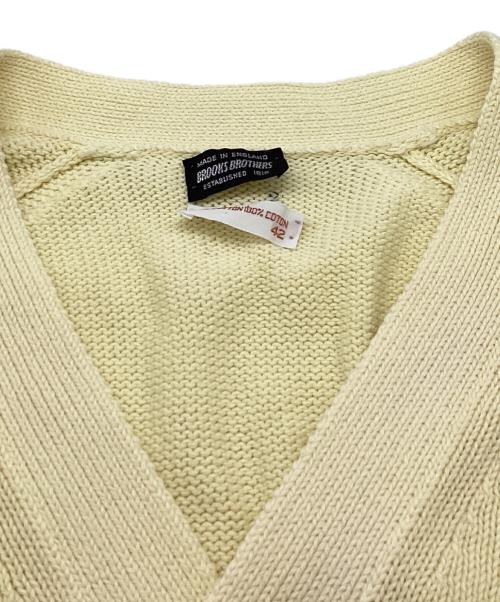 BROOKS BROTHERS（ブルックスブラザーズ）BROOKS BROTHERS (ブルックスブラザーズ) ニットカーディガン イエロー サイズ:42の古着・服飾アイテム