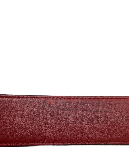 FENDI（フェンディ）FENDI (フェンディ) FFロゴバックル ベルト / 190711201-A9Z8 ブラック×レッドの古着・服飾アイテム