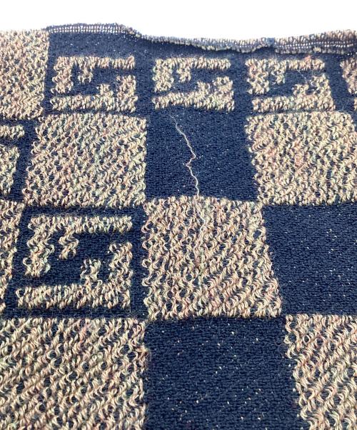 FENDI（フェンディ）FENDI (フェンディ) ズッカ柄 ウール混アクリルマフラー ブラックの古着・服飾アイテム