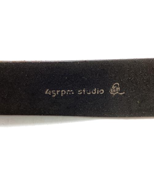 45rpm（45アールピーエム）45rpm (45アールピーエム) レザーベルト ブラックの古着・服飾アイテム