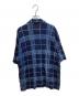 Yohji Yamamoto pour homme (ヨウジヤマモト プールオム) 06SS 藍染めリネンチェックシャツ　/　HR-T55-363 ブルー サイズ:3：15000円