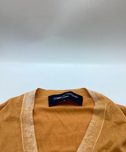 COMME des GARCONS HOMME（コムデギャルソン オム）COMME des GARCONS HOMME (コムデギャルソン オム) コットンカーディガン　/　HG-N017　/　AD2010 オレンジ サイズ:Lの古着・服飾アイテム
