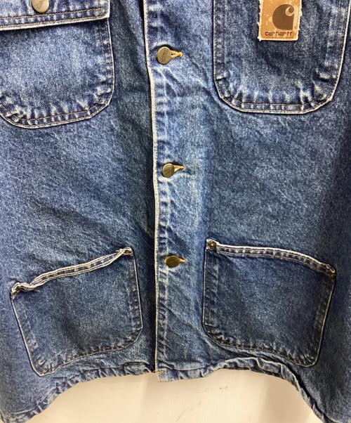 CarHartt（カーハート）CarHartt (カーハート) 裏地ブランケットデニムチョアコート　/　C59 DST インディゴ サイズ:Mの古着・服飾アイテム