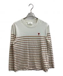 AMI Alexandre Mattiussi（アミアレクサンドルマテュッシ）の古着「Border L S Tee（ボーダーティー）/ UTS300.072」｜ホワイト