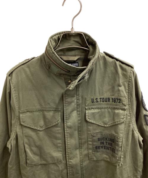 Hysteric Glamour（ヒステリックグラマー）Hysteric Glamour (ヒステリックグラマー) THE ROLLING STONES (ザ ローリングストーンズ) 30TH ANNIVERSARY M65ジャケット / 0241AB07 オリーブ サイズ:Sの古着・服飾アイテム