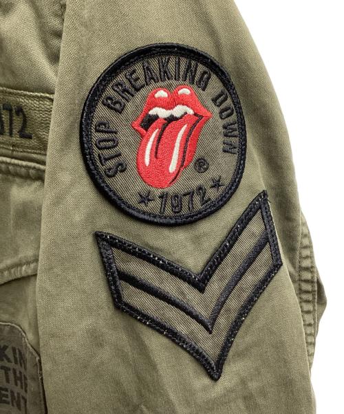 Hysteric Glamour（ヒステリックグラマー）Hysteric Glamour (ヒステリックグラマー) THE ROLLING STONES (ザ ローリングストーンズ) 30TH ANNIVERSARY M65ジャケット / 0241AB07 オリーブ サイズ:Sの古着・服飾アイテム