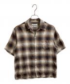 WACKO MARIAワコマリア）の古着「OMBRE CHECK OPEN COLLAR SHIRT (TYPE-1)」｜ブラウン