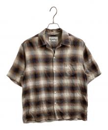 WACKO MARIA（ワコマリア）の古着「OMBRE CHECK OPEN COLLAR SHIRT (TYPE-1)」｜ブラウン