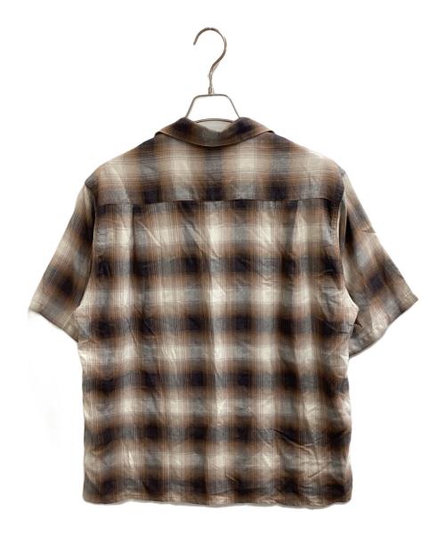 WACKO MARIA（ワコマリア）WACKO MARIA (ワコマリア) OMBRE CHECK OPEN COLLAR SHIRT (TYPE-1) ブラウン サイズ:Sの古着・服飾アイテム