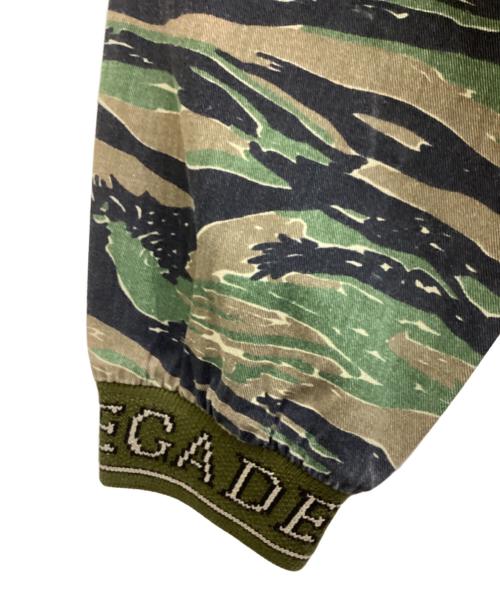 RENEGADE（レネゲード）RENEGADE (レネゲード) タイガーストライプカモ柄コットンプルオーバーシャツ オリーブ サイズ:ＸＸＬの古着・服飾アイテム