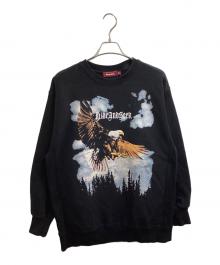 HIDE AND SEEK（ハイドアンドシーク）の古着「Eagle Sweat Shirt（イーグルスウェットシャツ）/ HC-090824」｜ブラック