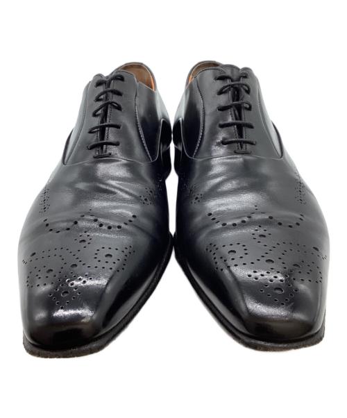 Santoni（サントーニ）Santoni (サントーニ) レースアップ メダリオンシューズ ブラック サイズ:9の古着・服飾アイテム