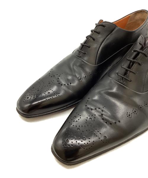Santoni（サントーニ）Santoni (サントーニ) レースアップ メダリオンシューズ ブラック サイズ:9の古着・服飾アイテム