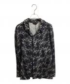 COMME des GARCONSコムデギャルソン）の古着「フラワーレースシャツジャケット / AD1993 / Synergy期 / 93AW」｜ブラック