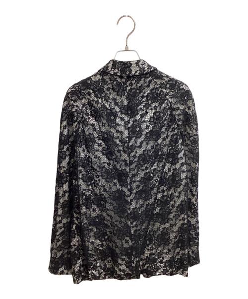 COMME des GARCONS（コムデギャルソン）COMME des GARCONS (コムデギャルソン) フラワーレースシャツジャケット / AD1993 / Synergy期 / 93AW ブラック サイズ:Mの古着・服飾アイテム