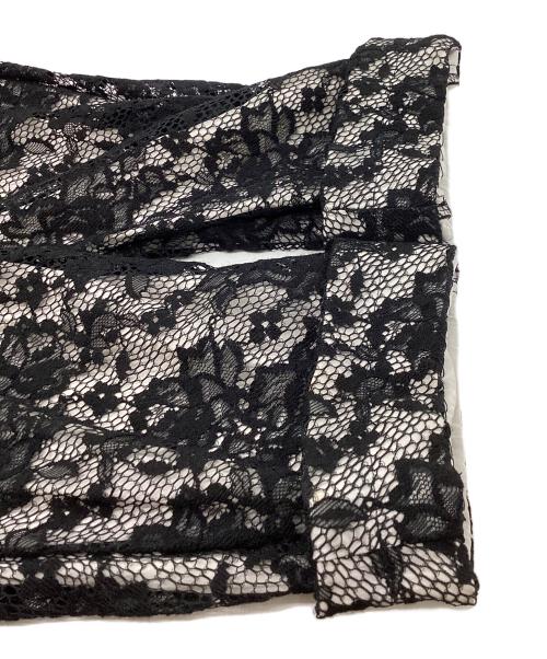 COMME des GARCONS（コムデギャルソン）COMME des GARCONS (コムデギャルソン) フラワーレースシャツジャケット / AD1993 / Synergy期 / 93AW ブラック サイズ:Mの古着・服飾アイテム
