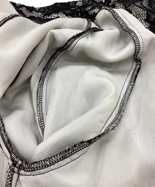 COMME des GARCONS（コムデギャルソン）COMME des GARCONS (コムデギャルソン) フラワーレースシャツジャケット / AD1993 / Synergy期 / 93AW ブラック サイズ:Mの古着・服飾アイテム