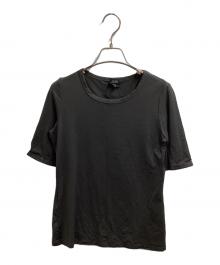 Jean Paul Gaultier FEMME（ジャンポールゴルチエ フェム）の古着「レザー切替カットソー　/　KK YG IA 0710」｜グレー