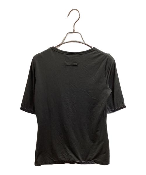 Jean Paul Gaultier FEMME（ジャンポールゴルチエ フェム）Jean Paul Gaultier FEMME (ジャンポールゴルチエ フェム) レザー切替カットソー　/　KK YG IA 0710 グレー サイズ:40の古着・服飾アイテム