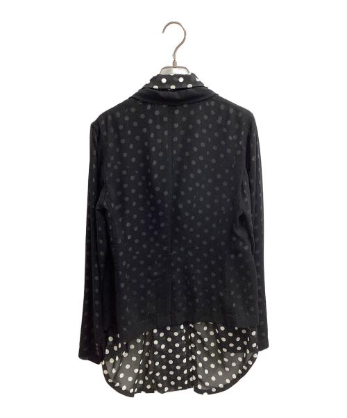 COMME des GARCONS（コムデギャルソン）COMME des GARCONS (コムデギャルソン) シースルードットシャツドッキングジャケット/AD2010 ブラック サイズ:Mの古着・服飾アイテム