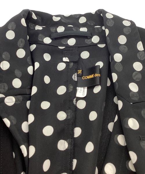 COMME des GARCONS（コムデギャルソン）COMME des GARCONS (コムデギャルソン) シースルードットシャツドッキングジャケット/AD2010 ブラック サイズ:Mの古着・服飾アイテム