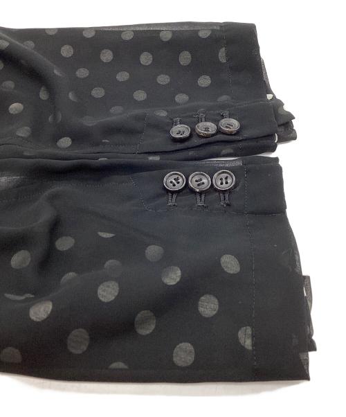 COMME des GARCONS（コムデギャルソン）COMME des GARCONS (コムデギャルソン) シースルードットシャツドッキングジャケット/AD2010 ブラック サイズ:Mの古着・服飾アイテム