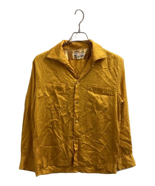 Dry Bones（ドライボーンズ）Dry bones (ドライボーンズ) レーヨンオープンカラーシャツ イエロー サイズ:Sの古着・服飾アイテム