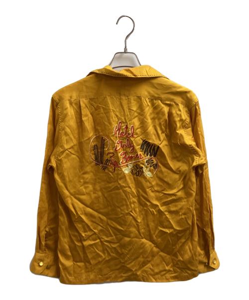 Dry Bones（ドライボーンズ）Dry bones (ドライボーンズ) レーヨンオープンカラーシャツ イエロー サイズ:Sの古着・服飾アイテム
