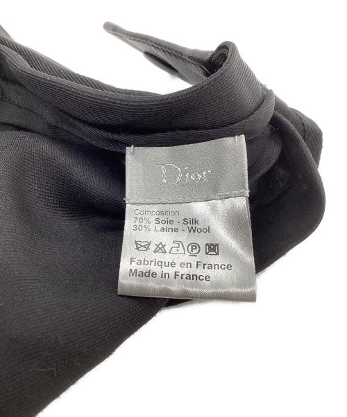 DIOR HOMME（ディオール オム）Dior Homme (ディオール オム) シルクウール スナップボタン ラップスカーフ/エディ期 ブラックの古着・服飾アイテム
