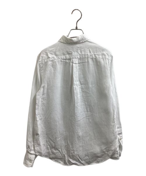 POLO RALPH LAUREN（ポロ・ラルフローレン）POLO RALPH LAUREN (ポロ・ラルフローレン) リネン L/Sシャツ ホワイト サイズ:Sの古着・服飾アイテム