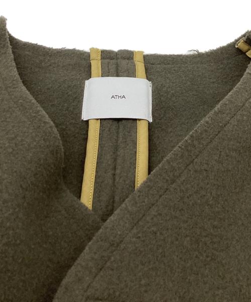 ATHA（アタ）ATHA (アタ) DOUBLE MELTON LINER JACKET　/　A-1901-T-06 オリーブ サイズ:FREEの古着・服飾アイテム