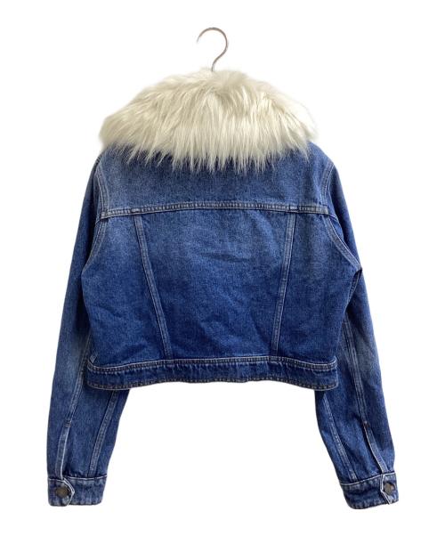 AMI PARIS（アミ パリス）AMI PARIS (アミ パリス) Furry Collar Denim Jacket　/　FJK208.601 インディゴ サイズ:Lの古着・服飾アイテム