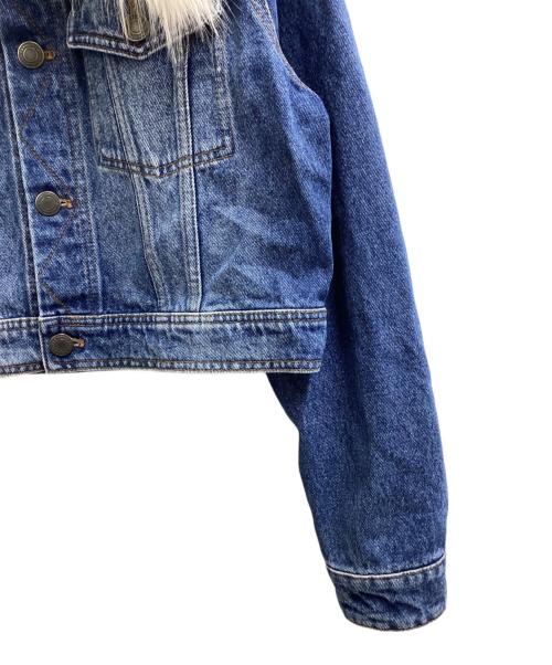 AMI PARIS（アミ パリス）AMI PARIS (アミ パリス) Furry Collar Denim Jacket　/　FJK208.601 インディゴ サイズ:Lの古着・服飾アイテム