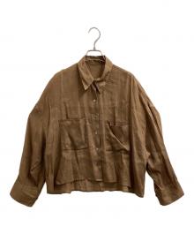 Plage（プラージュ）の古着「RAMIE LYOCELL CROPPED シャツ　/　25050922845020」｜ブラウン