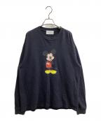 UNUSED×DISNEYアンユーズド×ディズニー）の古着「Mickey print long sleeve tee / US2492」｜グレー