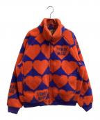 HUMAN MADEヒューマンメイド）の古着「HEART FLEECE JACKET」｜オレンジ×ブルー