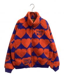 HUMAN MADE（ヒューマンメイド）の古着「HEART FLEECE JACKET」｜オレンジ×ブルー
