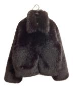 NKNITンニット）の古着「faux fur big jacket」｜ブラウン