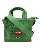 KENZO PARISケンゾー・パリ）の古着「Paris Canvas Mini Tote Bag / キャンバスミニトートバッグ / FD52SA921F01」｜グリーン