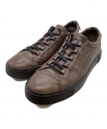 TOD'S（トッズ）の古着「BROWN LEATHER LOW TOP SNEAKER / ブラウンレザーロートップスニーカー」｜ブラウン