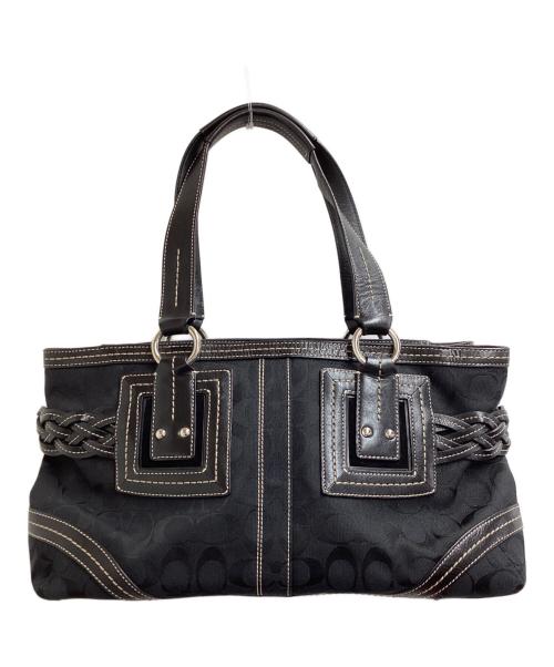 COACH（コーチ）COACH (コーチ) ソーホーシグネチャージップサッチェル バックル / 5089 ブラックの古着・服飾アイテム