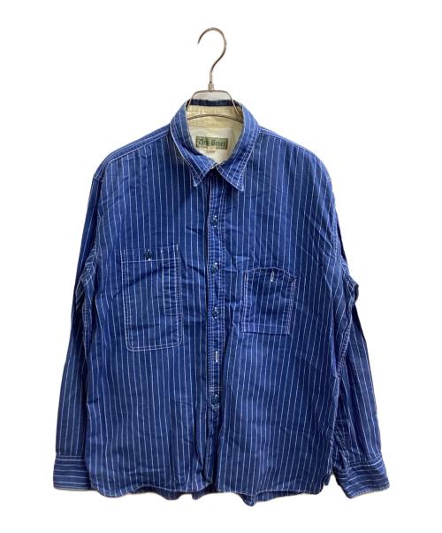 Dry Bones（ドライボーンズ）Dry bones (ドライボーンズ) ウォバッシュストライプワークシャツ ブルー サイズ:40の古着・服飾アイテム
