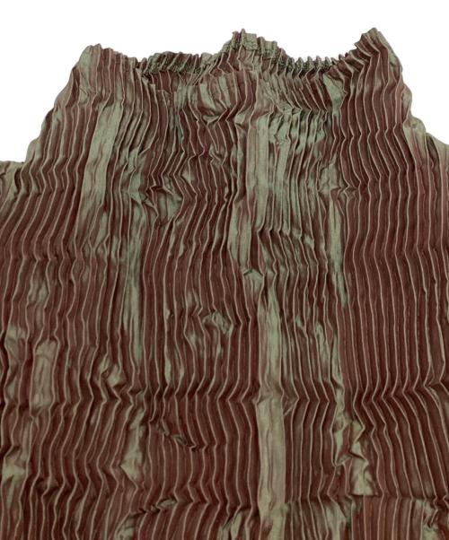 SPECCHIO（スペッチオ）SPECCHIO (スペッチオ) プリーツハイネックノースリーブワンピース グリーン サイズ:40の古着・服飾アイテム