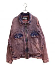OAKLEY×PIET（オークリー×ピエット）の古着「Distressed Denim Jacket」｜ピンク