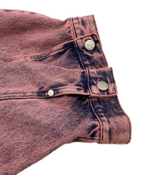 OAKLEY（オークリー）OAKLEY (オークリー) PIET (ピエット) Distressed Denim Jacket ピンク サイズ:XLの古着・服飾アイテム